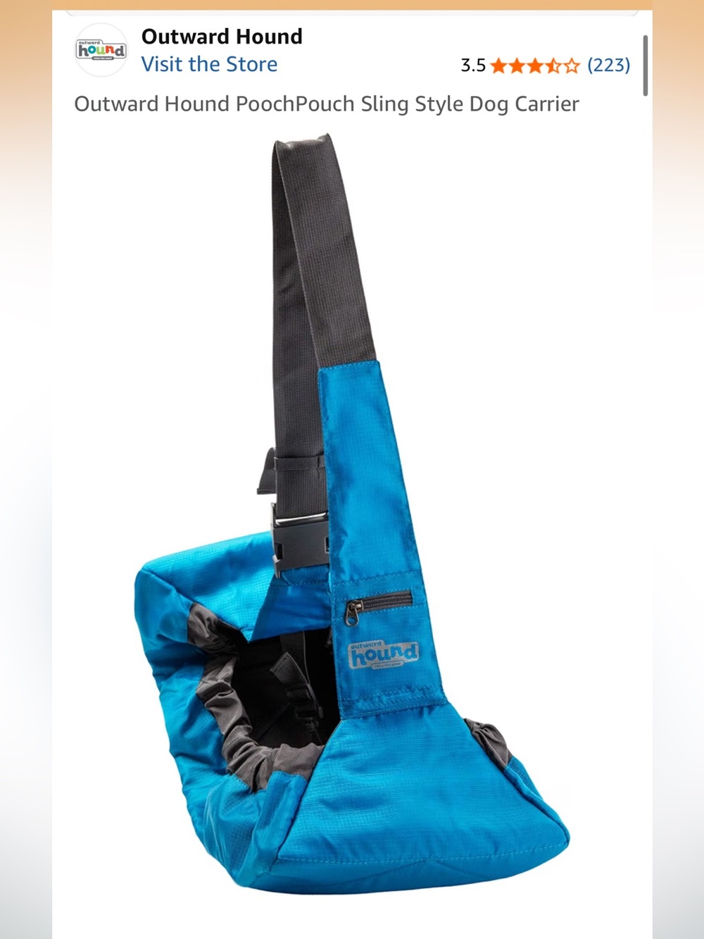 Outward Hound PoochPouch Sling Style Dog Carrier
